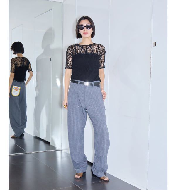 「EUCHRONIA 別注 LACE SHORT SLEEVE 002250802：カットソー」|Tシャツ・カットソー|