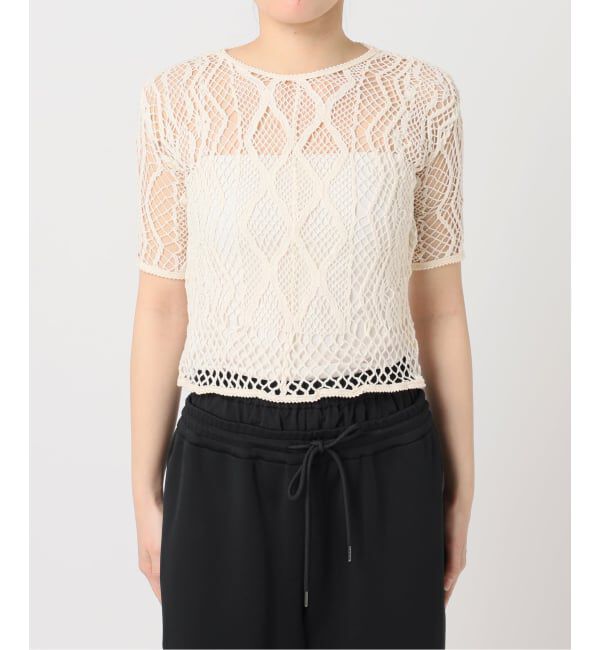  「EUCHRONIA 別注 LACE SHORT SLEEVE 002250802：カットソー」|Tシャツ・カットソー|