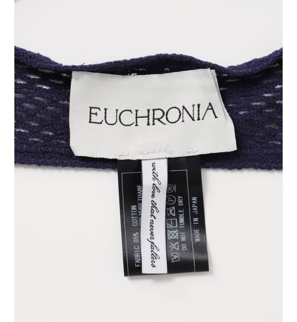  「EUCHRONIA STRETCH LACE SHORT TOP 261803：カットソー」|Tシャツ・カットソー|
