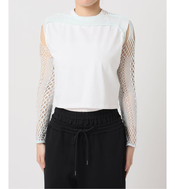  「EUCHRONIA STRETCH LACE SHORT TOP 261803：カットソー」|Tシャツ・カットソー|
