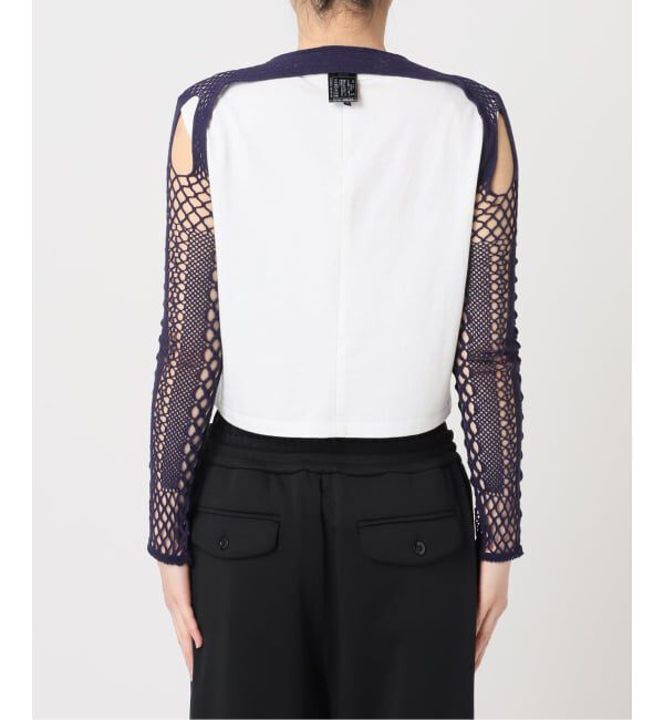  「EUCHRONIA STRETCH LACE SHORT TOP 261803：カットソー」|Tシャツ・カットソー|