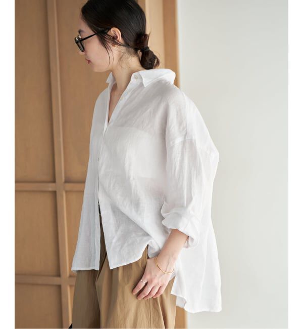 Plage「Linen Tent Line シャツ」|シャツ・ブラウス|