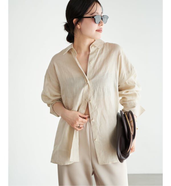 Plage「Linen Tent Line シャツ」|シャツ・ブラウス|