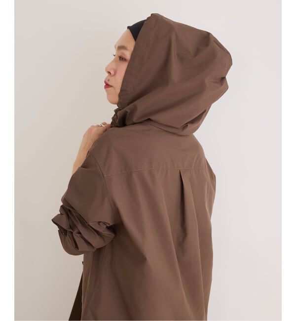 IENA LA BOUCLE「《洗濯機洗い可》IENA LA BOUCLE ライトタフタフーテッドシャツ」|シャツ・ブラウス|