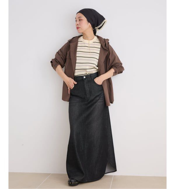 IENA LA BOUCLE「《洗濯機洗い可》IENA LA BOUCLE ライトタフタフーテッドシャツ」|シャツ・ブラウス|