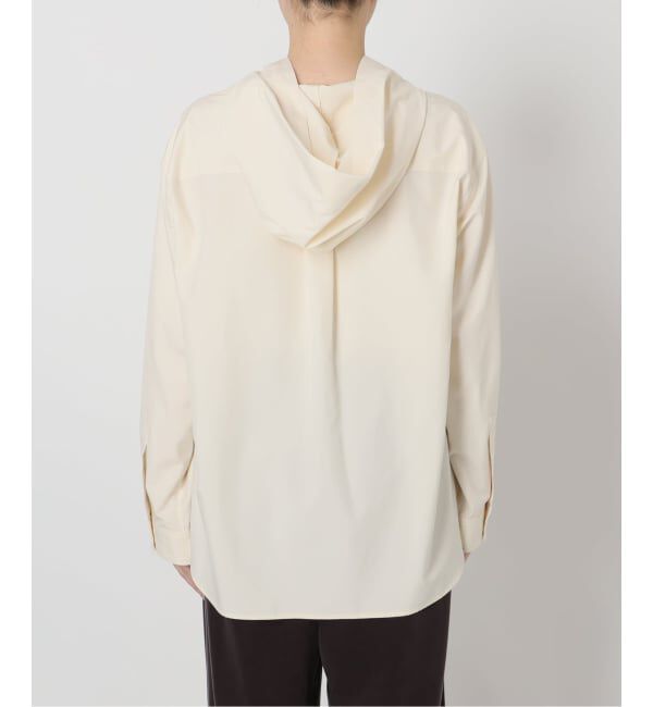 IENA LA BOUCLE「《洗濯機洗い可》IENA LA BOUCLE ライトタフタフーテッドシャツ」|シャツ・ブラウス|