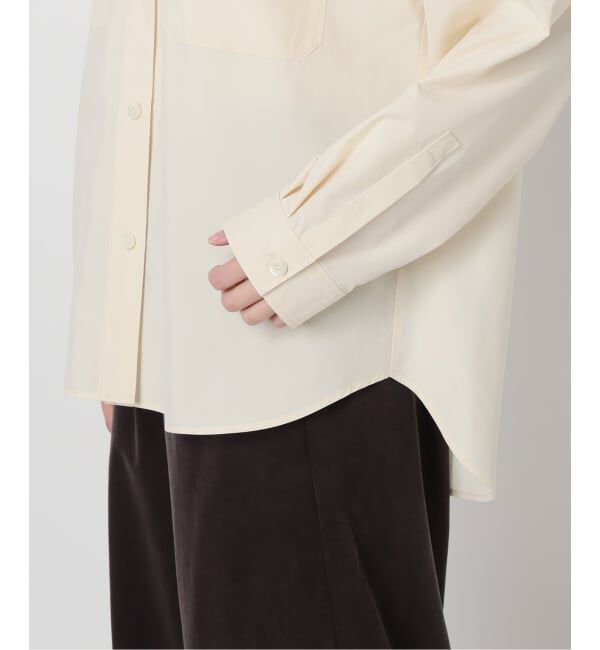 IENA LA BOUCLE「《洗濯機洗い可》IENA LA BOUCLE ライトタフタフーテッドシャツ」|シャツ・ブラウス|