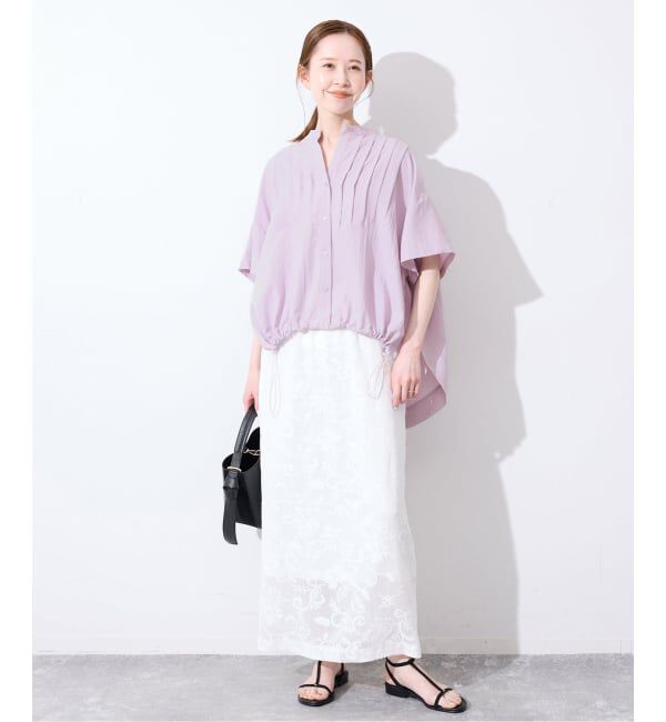 SLOBE IENA「《WEB限定/追加予約》ピンタックスピンドルブラウス」|シャツ・ブラウス|