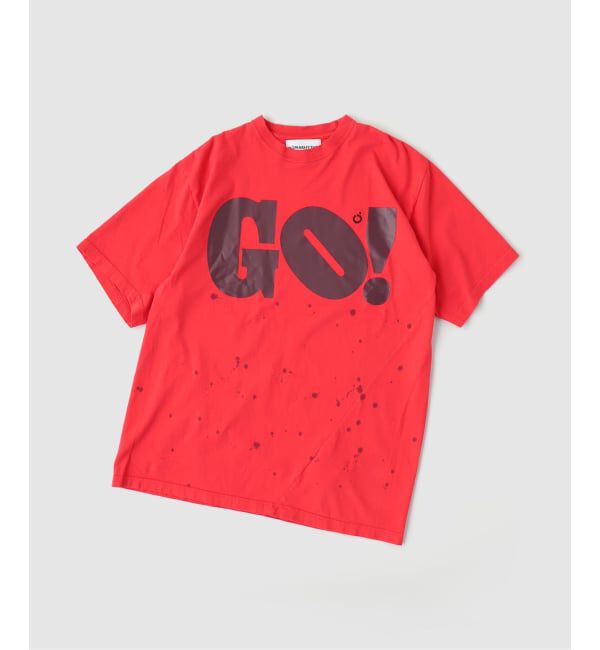 EDIFICE「NOMARHYTHM TEXTILE (ノーマリズム テキスタイル) Hand Dye Twist Tee Shirt GO!」|Tシャツ・カットソー|レッド