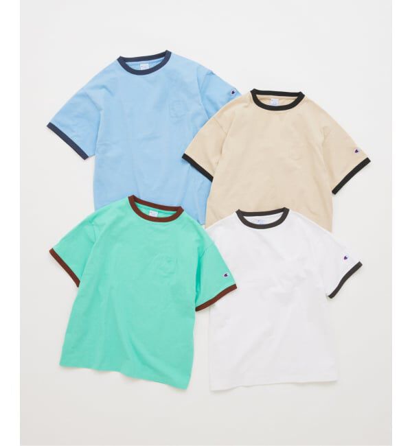 JOURNAL STANDARD「CHAMPION / チャンピオン 別注 リンガー  ポケチー Tシャツ」|Tシャツ・カットソー|
