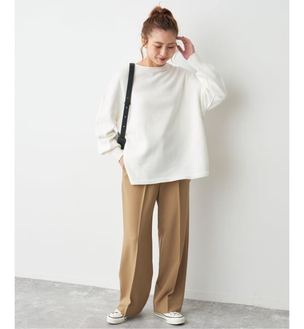 Spick and Span「バルキーヤーンルーズボートネックニット」|ニット・セーター|