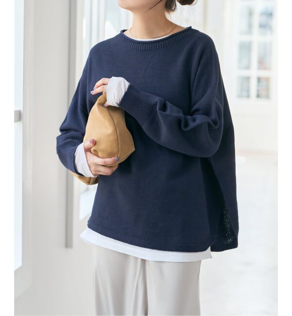 Spick and Span「バルキーヤーンルーズボートネックニット」|ニット・セーター|