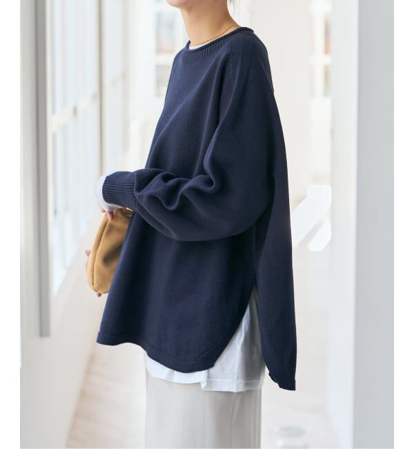 Spick and Span「バルキーヤーンルーズボートネックニット」|ニット・セーター|