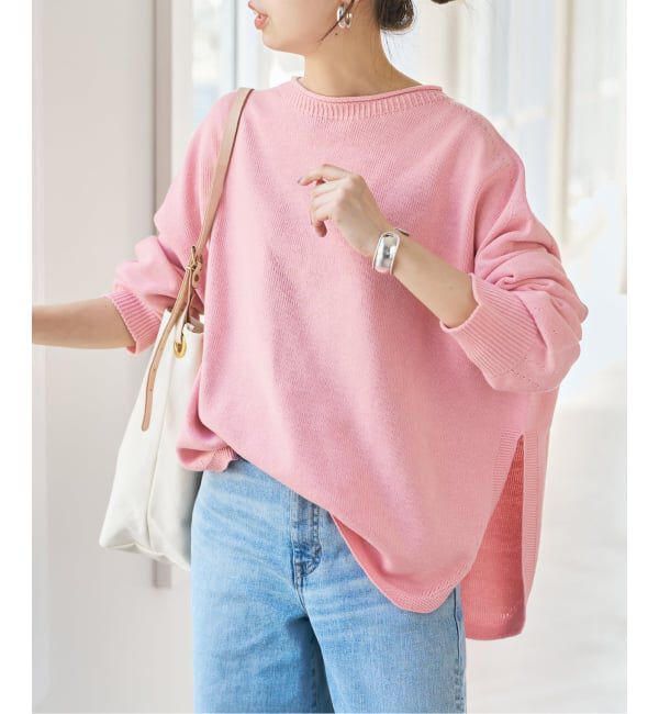 Spick and Span「バルキーヤーンルーズボートネックニット」|ニット・セーター|