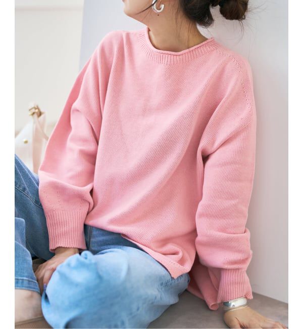 Spick and Span「バルキーヤーンルーズボートネックニット」|ニット・セーター|