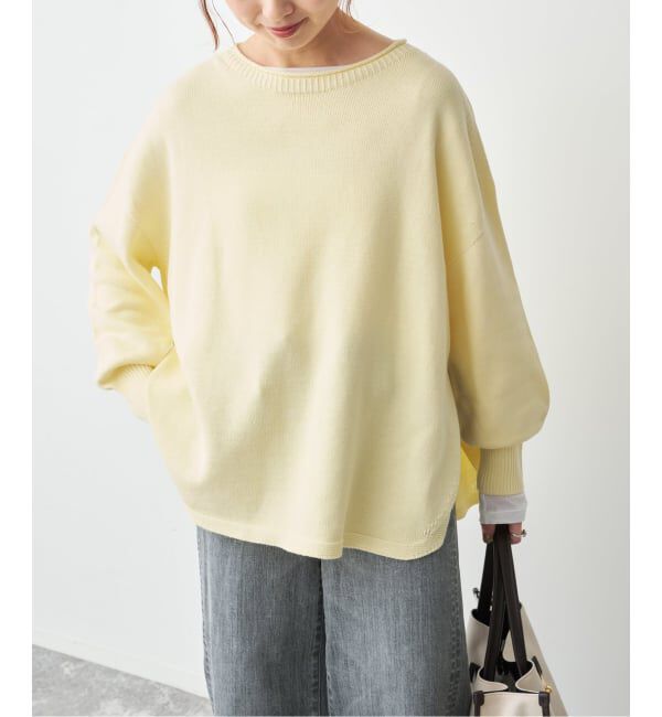 Spick and Span「バルキーヤーンルーズボートネックニット」|ニット・セーター|