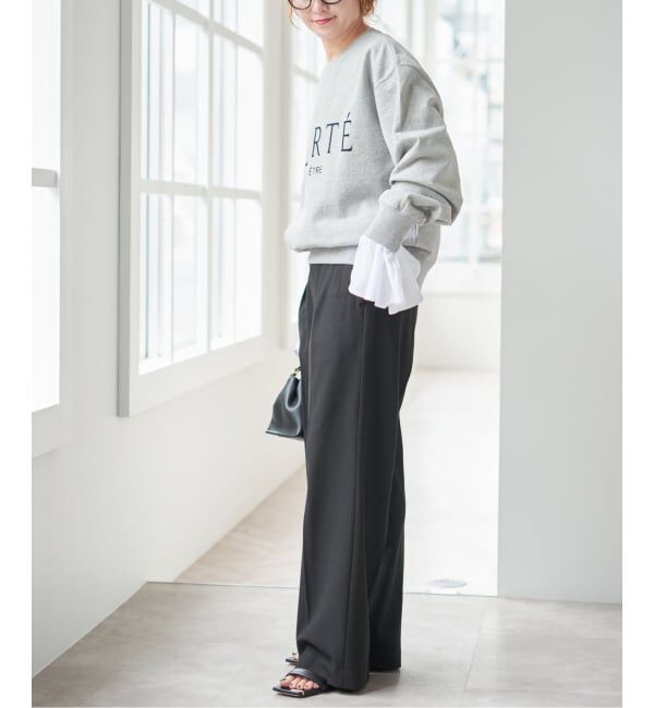 Spick and Span「《追加》フリルスリーブクルーネックTEE」|Tシャツ・カットソー|