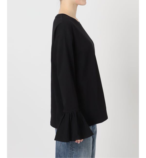 Spick and Span「《追加》フリルスリーブクルーネックTEE」|Tシャツ・カットソー|