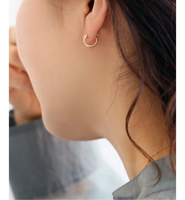 Lilas by Spick&Span「《予約》10mmフープパイプピアス K18（両耳）」|ピアス|