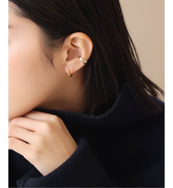 Lilas by Spick&Span「《予約》10mmフープパイプピアス K18（両耳）」|ピアス|