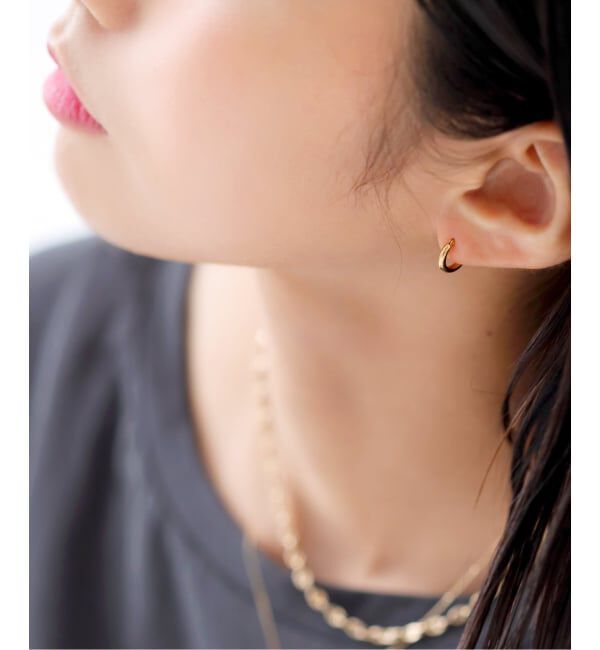 Lilas by Spick&Span「《予約》10mmフープパイプピアス K18（両耳）」|ピアス|