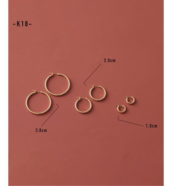 Lilas by Spick&Span「《予約》10mmフープパイプピアス K18（両耳）」|ピアス|