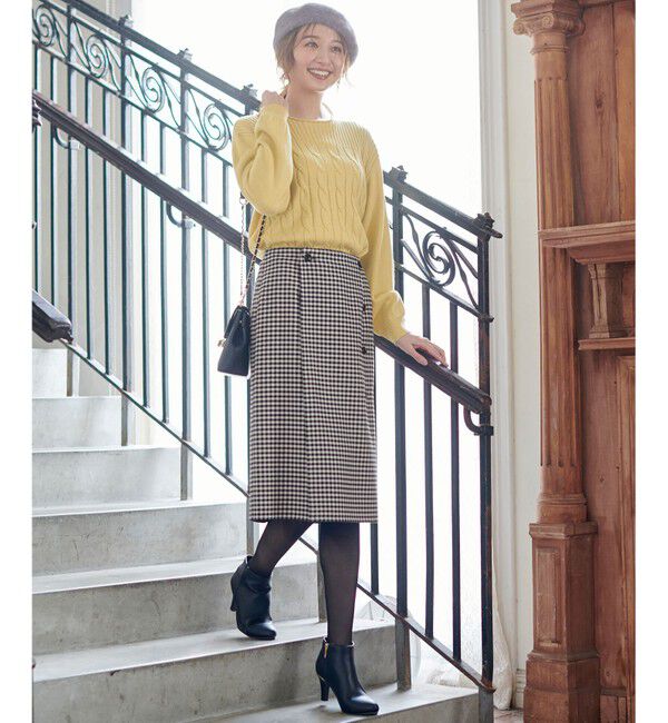 ANY SIS「【美人百花10月号掲載】2WAYリバーシブルラップ スカート」|スカート|