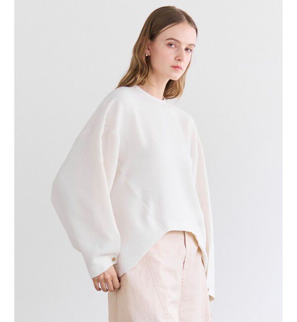 BEIGE,「BROOM / スウェット風ライトフォルムプルオーバー」|Tシャツ・カットソー|Ecru