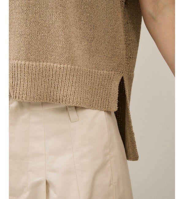 SALON adam et rope'「ペーパーヤーンフレンチスリーブプルオーバー［手洗い可/和紙素材］」|Tシャツ・カットソー|