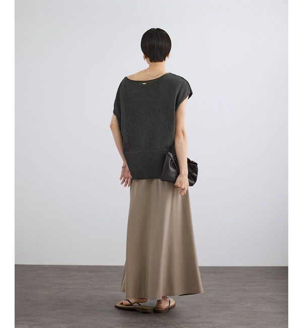 SALON adam et rope'「ペーパーヤーンフレンチスリーブプルオーバー［手洗い可/和紙素材］」|Tシャツ・カットソー|
