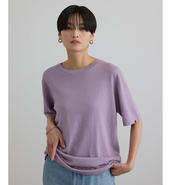 SALON adam et rope'「【J'aDoRe・店舗限定】【extreme cashmere（エクストリーム・カシミア）】james ニットTシャツ」|Tシャツ・カットソー|