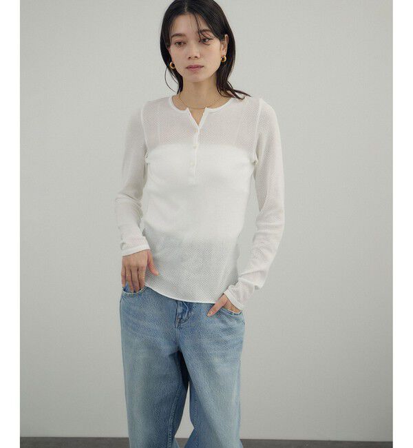 SALON adam et rope'「鹿の子フライスヘンリーネックプルオーバー」|Tシャツ・カットソー|