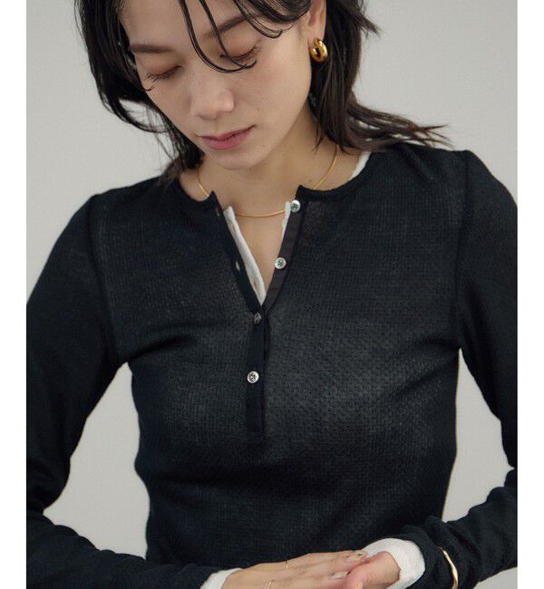 SALON adam et rope'「鹿の子フライスヘンリーネックプルオーバー」|Tシャツ・カットソー|