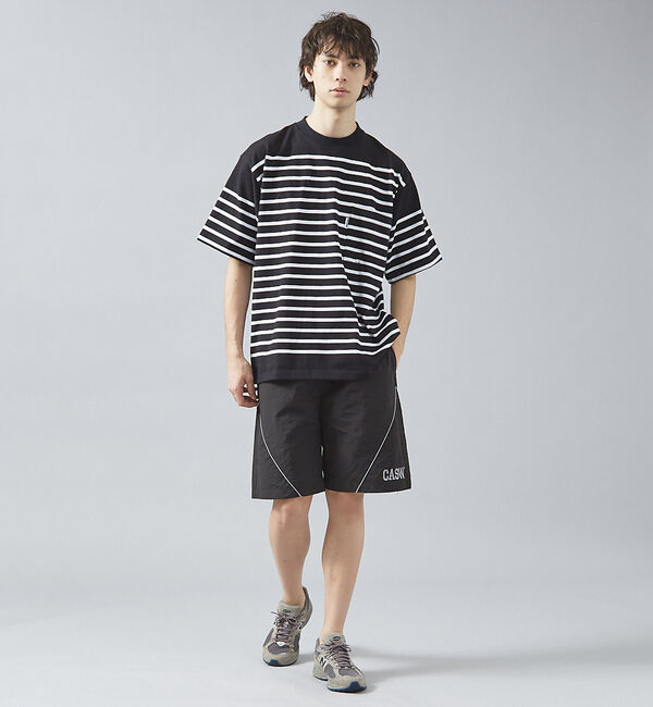 ABAHOUSE「【MONTKEMMEL / モンケメル】オーバーサイズ クルーネック/パネルボー」|Tシャツ・カットソー|