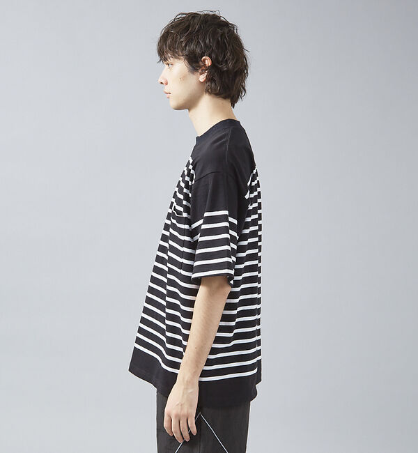 ABAHOUSE「【MONTKEMMEL / モンケメル】オーバーサイズ クルーネック/パネルボー」|Tシャツ・カットソー|