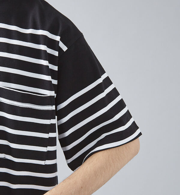 ABAHOUSE「【MONTKEMMEL / モンケメル】オーバーサイズ クルーネック/パネルボー」|Tシャツ・カットソー|