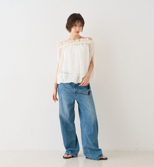 Rouge vif「【一部店舗限定】3WAYクールメッシュブラウス」|シャツ・ブラウス|