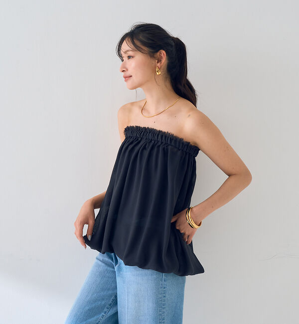 Rouge vif「【一部店舗限定】3WAYクールメッシュブラウス」|シャツ・ブラウス|