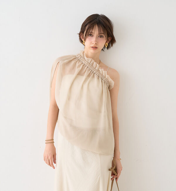 Rouge vif「【一部店舗限定】3WAYクールメッシュブラウス」|シャツ・ブラウス|