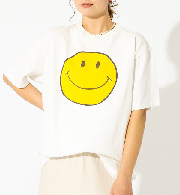 Rouge vif「【HANDTEX&times;Masayoshi Watanabe】スマイル プリントTシャ」|Tシャツ・カットソー|
