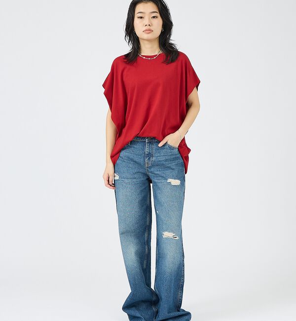 Rouge vif「【JOHNBULL/ジョンブル】フレンチスリーブT/JL262C05/シンプル【」|Tシャツ・カットソー|