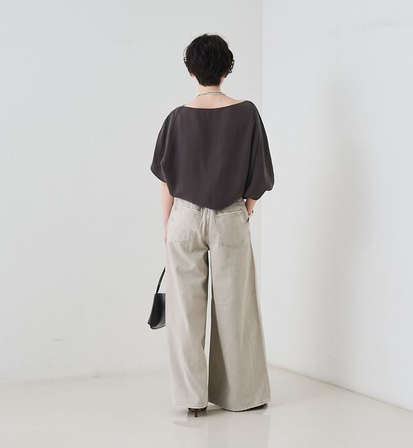 Rouge vif「【セットアップ対応】キュプラフィブリルアシンメトリーブラウス【予約】」|シャツ・ブラウス|