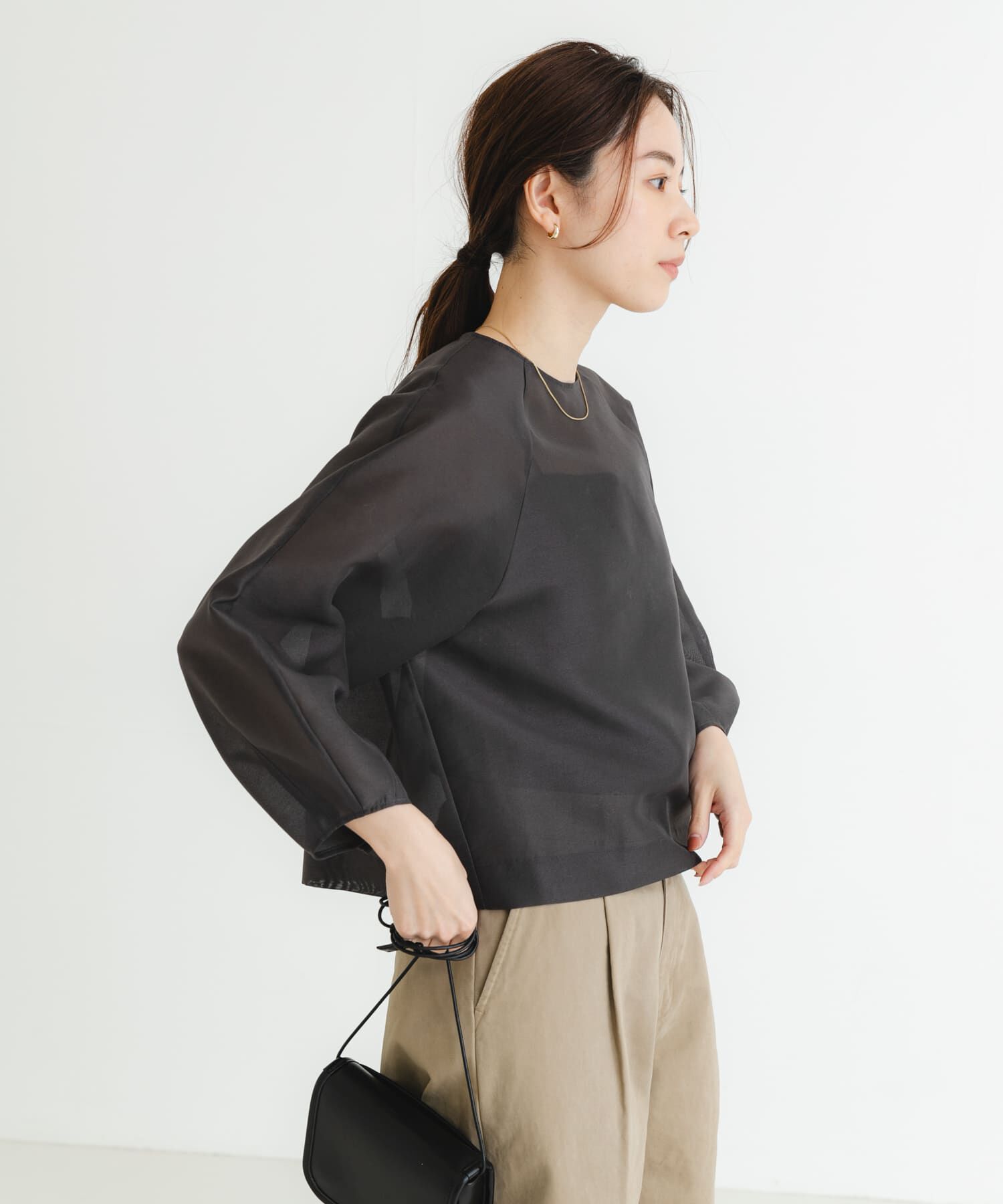 URBAN RESEARCH「『MADE IN JAPAN』オーガンジーブラウス」|シャツ・ブラウス|