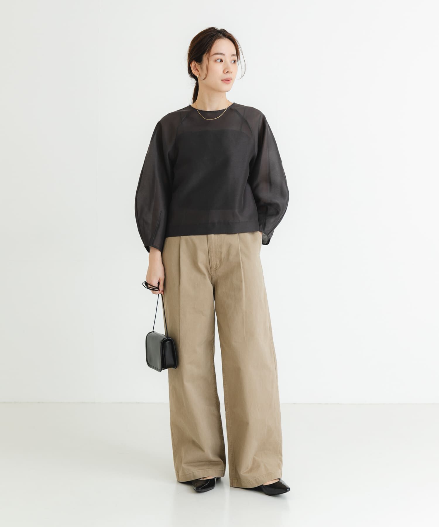 URBAN RESEARCH「『MADE IN JAPAN』オーガンジーブラウス」|シャツ・ブラウス|