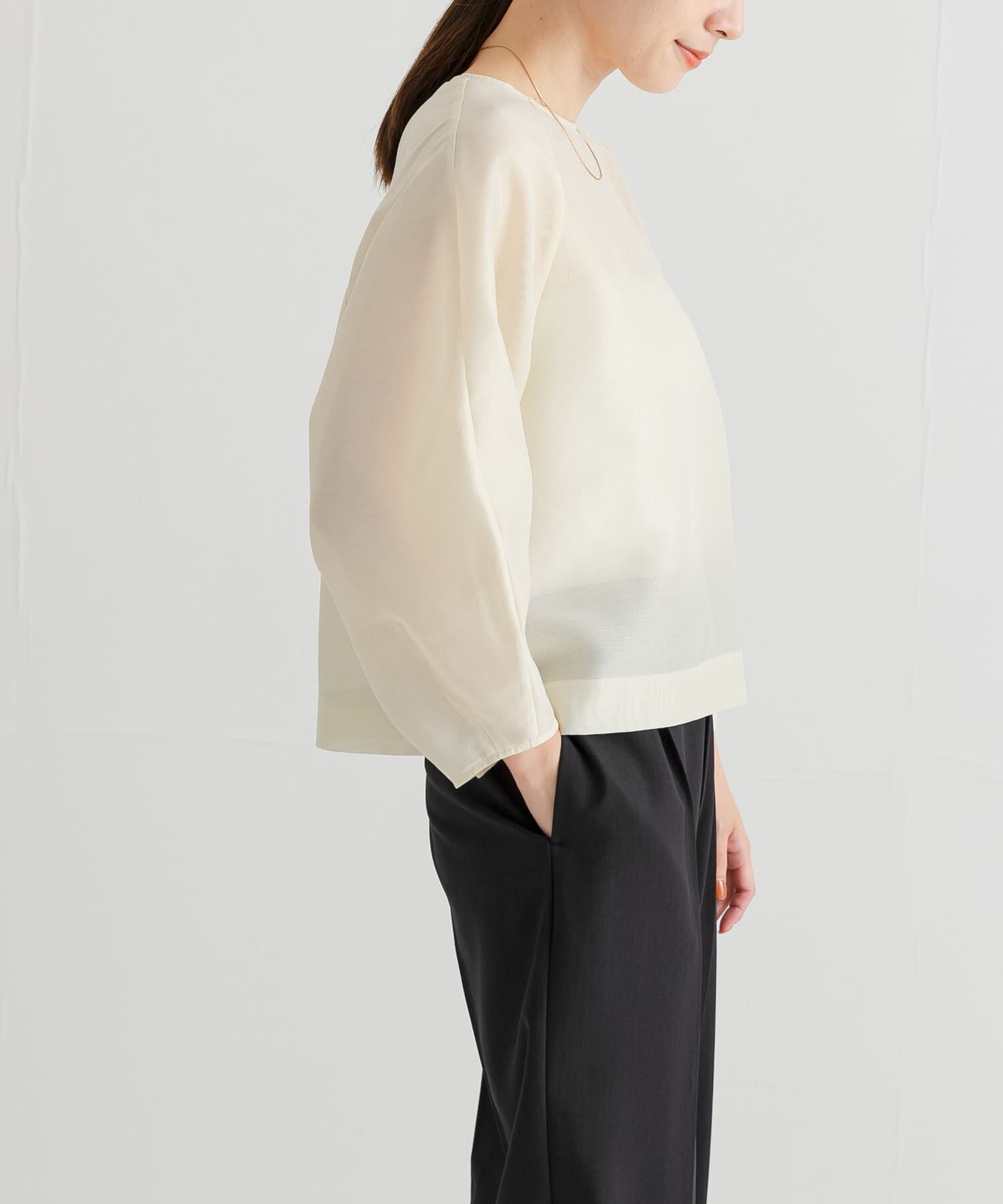 URBAN RESEARCH「『MADE IN JAPAN』オーガンジーブラウス」|シャツ・ブラウス|