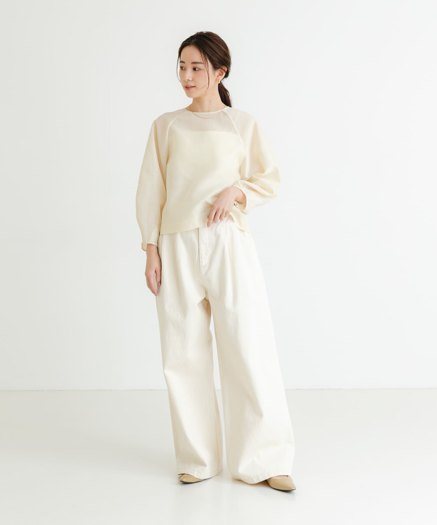 URBAN RESEARCH「『MADE IN JAPAN』オーガンジーブラウス」|シャツ・ブラウス|