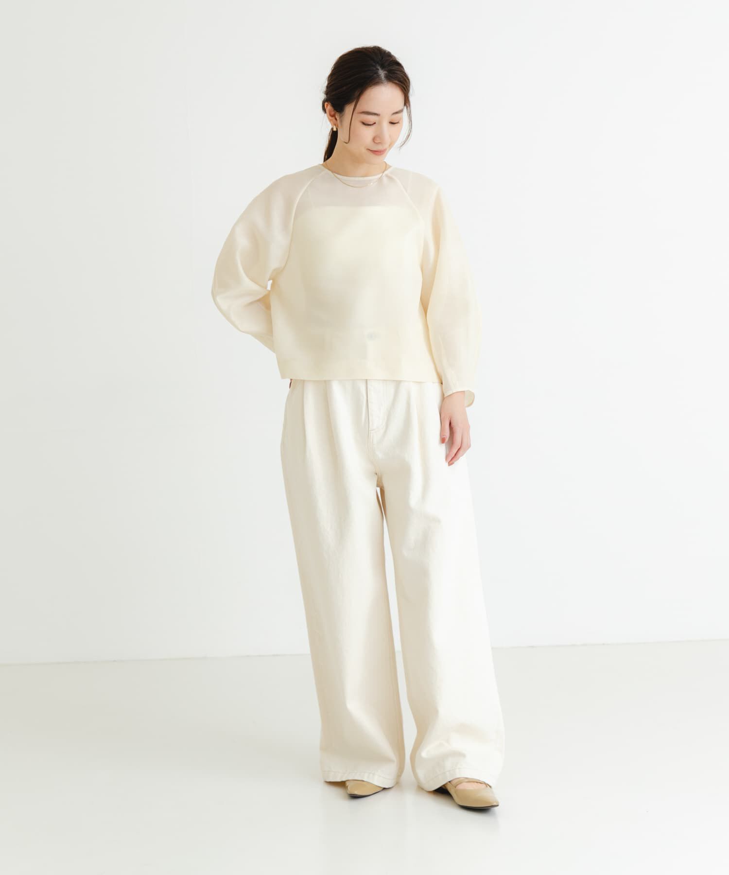URBAN RESEARCH「『MADE IN JAPAN』オーガンジーブラウス」|シャツ・ブラウス|