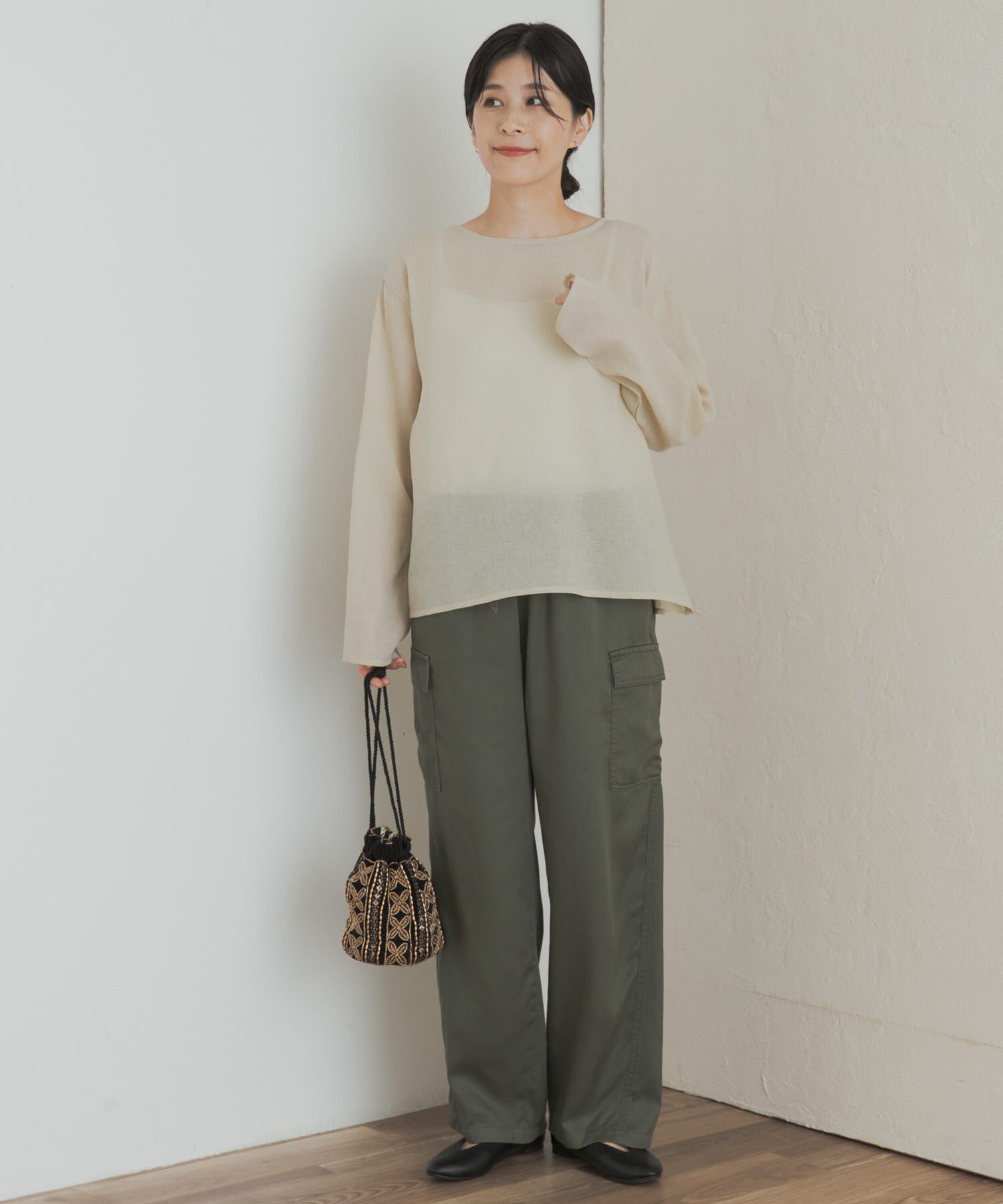 URBAN RESEARCH DOORS「シアーTシャツブラウス」|シャツ・ブラウス|