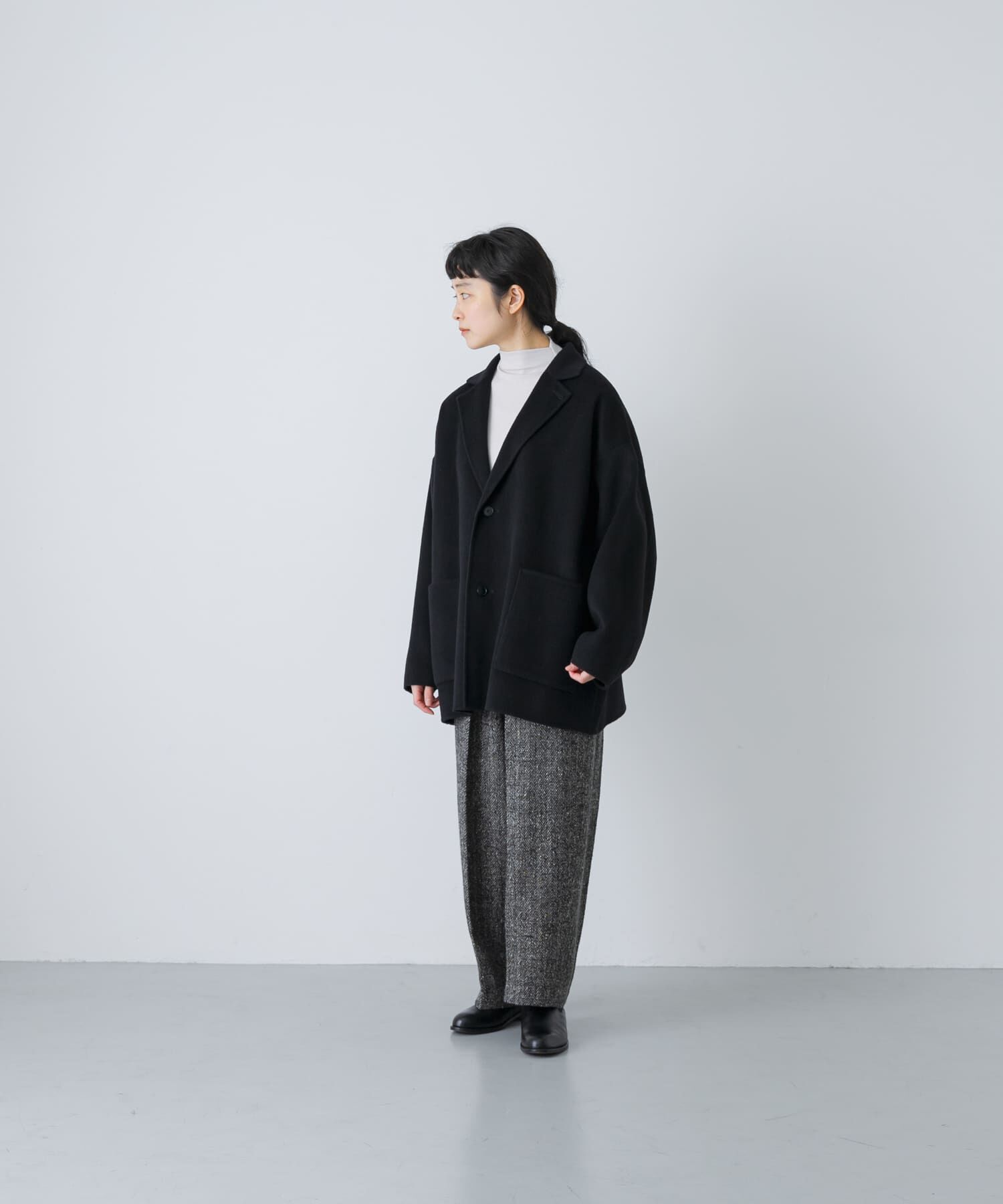かぐれ「ボトルネックソフトリブカットソー」|Tシャツ・カットソー|