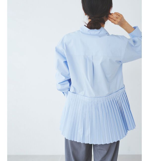 le.coeur blanc「《手洗い可能》MAISON MAVERICK プリーツ2wayシャツ」|シャツ・ブラウス|